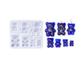 Molde silicons resina 7 ositos 